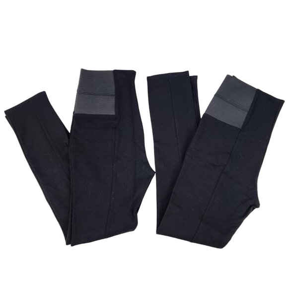 Ci Sono Women Medium 27x25 Black Pull On Elastic Waist Knit Ponte Pants Leggings - Picture 5 of 13